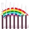 Pndeyo 7pcs Oil Paint Palette Knife Stainless Steel Spatula Blade with Wood Handle Oil Painting Art Scraper Tools Supplies for Smearing Plaster Acrylic Paint Cream