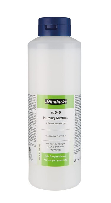 Schmincke  Pouring medium 1000 ml 50 546 029 aid in acrylic painting 1 litre liquid acrylic aid for pouring technique flow technique and casting applications