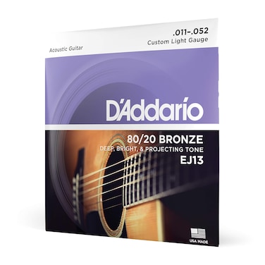 DAddario Guitar Strings  Acoustic Guitar Strings  8020 Bronze  For 6 String Guitar  Deep Bright Projecting Tone  EJ13  Custom Light 1152