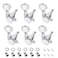 Banworks 6InLine Guitar Locking String Tuning Pegs 181 Ratio Sealed Guitar Tuning Keys Machines with 45 Degree Fixing Tag for Strat ST Tele Electric Guitar Pack of 6 JTZSJXQ01 Chrome