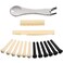 TecUnite Acoustic Guitar Bridge Pins Puller Pulling Remover Extractor Tool with Guitar Saddle Nut and 12 Pack Guitar Bridge Pins