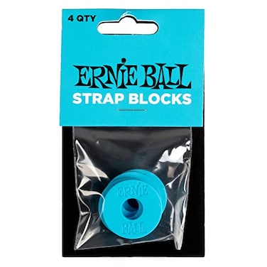 Ernie Ball Strap Blocks 4pk  Blue