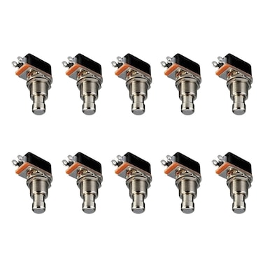 ESUPPORT Guitar Effects Pedal Box Momentary SPST Button Stomp Foot Switch Push Button Pack of 10