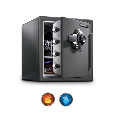 Sentry Safe SFW123DSB Fireproof and Water Resistant 336L Preset dial Combination Medium Grey 123 cu Ft Combo Safe