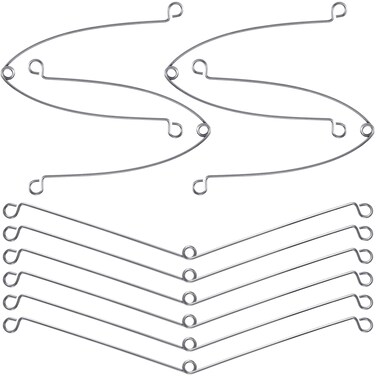 Isslly 10Pcs Spring Clips for Recessed Light Fixtures Metal Torsion Spring Clips Spring Clip Replacements for Bathroom Fan Ceiling Exhaust Fan Shower Recessed Lighting Trim Silver