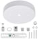 ECUDIS Chandelier Canopy Kit 5 18 Ceiling Lighting Modern Steel Canopy Kit Light Fixture Cover Plate with Hardware for Chained Pendant Lighting Fixtures White