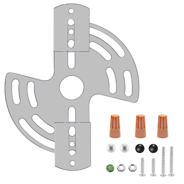 ECUDIS Lighting Adjustable Crossbar with Screws and Nuts Multifunctional Ceiling Light Bracket Light Fixture Crossbar Plate for Mount Wall Light Close to Ceiling Light Chandelier