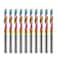 CNC Router Bits Single Flute End Mill for Aluminum Cutting  18 Inch 3175mm Shank Solid Carbide Spiral Router Bits with DLC Coating 35 15mm Cutting Length CNC Bits Milling Cutter 10PCS