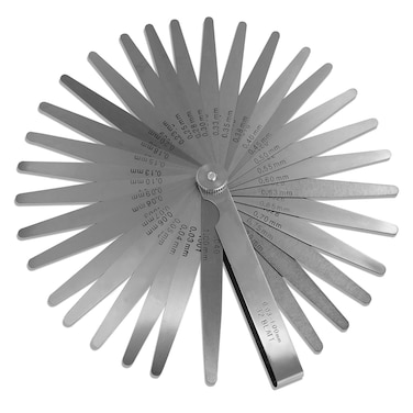 Spurtar 32 Blades Steel Feeler Gauge Measurement Tool for Measuring Gap Width or Thickness