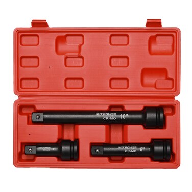 MIXPOWER 34 Drive Impact Extension Bar Chrome Molybdenum Steel 3Piece Set  4 6 10 ext bar