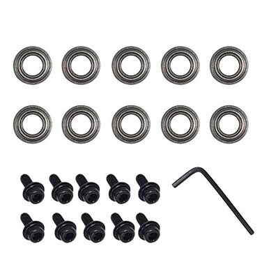 Bestgle 10pcs Router Bits Top Ball Bearing Repair Kits and Screws with Hex Key Wrench 476mm Inside Dia 952mm Outside Dia