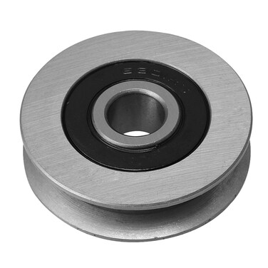 BQLZR 50x13mm Titanium Color Iron Bearing Steel Cable Pulley UShape Wheel Bearing Idler Pulley LoadBearing 512KG for Gym Equipment Garage Door Opener