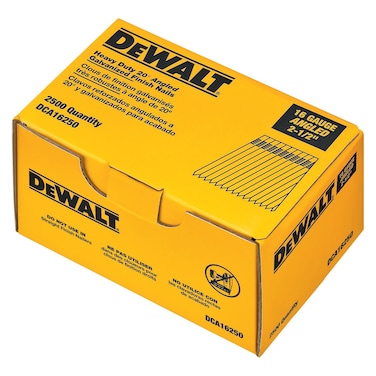 Black  Decker DEWALT Finish Nails 212Inch 16GA 20Degree 2500Pack DCA16250