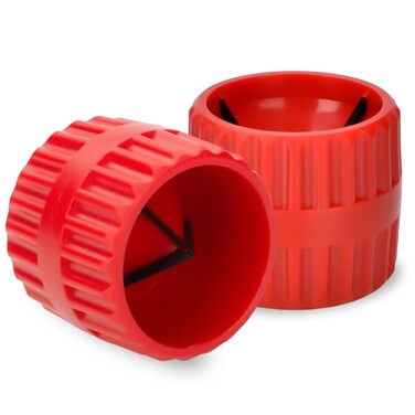 AccEncyc 2 Pieces Red InnerOuter Reamer Pipe and Tube Deburring Reamer