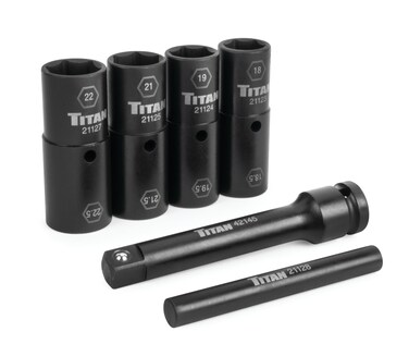Titan 21126 6Piece 12Inch Drive HalfSize Flip Socket Set
