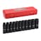 CASOMAN 11 Pieces 12Inch Drive Deep Impact Socket Set 6Point Metric 10mm to 24mm CrV