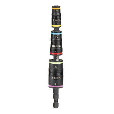 Klein Tools 32933M 6in1 Impact Socket Set Features 3 Flip Sockets 6 Metric Hex Sizes 7 mm to 14 mm Magnetic