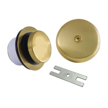 Kingston Brass DTT5302A7 Made to Match Easy Touch ToeTap Conversion Tub Drain Kit Brushed Brass