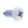 PrimeLine 9154661 Sheet Metal Screws SelfTapping Pan Head Phillips Drive 8 X 12 in Zinc Plated Steel With White Head 25Pack