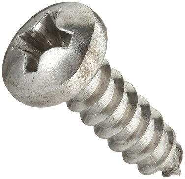 PrimeLine 9019206 Sheet Metal Screw SelfTapping Pan Head Phillips 6 X 12 in Grade 188 Stainless Steel Pack of 25