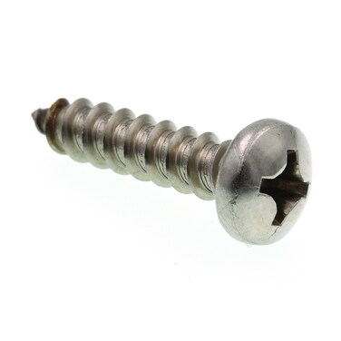 PrimeLine 9020859 Sheet Metal Screw SelfTapping Pan Head Phillips 12 X 1 in Grade 188 Stainless Steel Pack of 25
