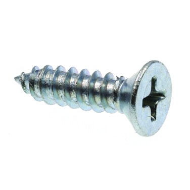 PrimeLine 9016983 Sheet Metal Screw SelfTapping Flat Head Phillips 10 X 34 in Zinc Plated Steel Pack of 100