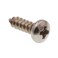 PrimeLine 9018923 Sheet Metal Screw SelfTapping Pan Head Phillips 4 X 38 in Grade 188 Stainless Steel Pack of 100