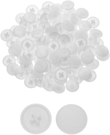 Galepromot 100Pcs White Screw Cap Covers Assortment KitPlastic SelfTapping Caps Hole Covers for Phillips Screws HeadCabinetDecoration Tapping SelfTapping Screws 11mm