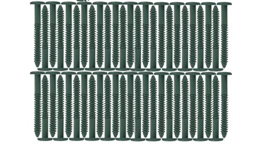 Window Shutters Panel Peg Lok Pin Screws Spikes 3 inch 60 Pack Forest Green