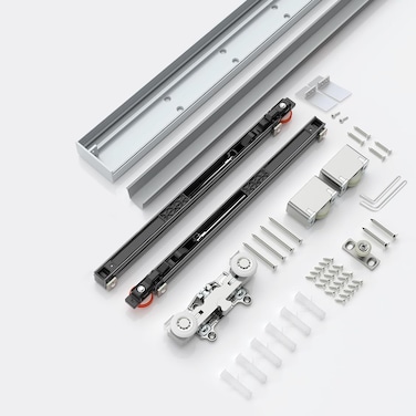NUK3Y PRODUCTS K3 Concealed Sliding Barn Door Hardware with Soft Close 38 Track