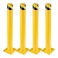 PioneerWorks Safety Bollard 4 Packs36 Inch Height Bollard Post 45 Inch Diameter Yellow Safety Steel Bollard Post with 16 Anchor Bolts for Traffic Control Driveway Barrier Parking Pole