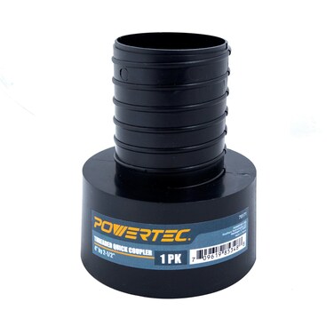 POWERTEC 70171 Threaded Dust Collection Quick Coupler Adapter 4 x 212 Black