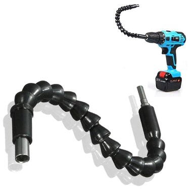 Rongon Flexible Extension Screwdriver Bits Holder Magnetic 14 inch Hex Shank Shaft Screw Power Drill Connection Tips Flex Adapter WExtend Quick Connect Drive Shaft Tip Drill Bit Kit Adaptor