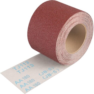 Shineboc 180 Grit Emery Cloth Roll 366 x 328 Feet Sandpaper Roll Aluminum Oxide Abrasive Paper Roll Continuous Emery Cloth for Metalworking Wood Furniture Finishing Sanding Automotive Plumbing