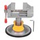 Tissting Mini Vise Small Vice Clip Carving Table Vise Clamp Suction Cup Mini Vise 360 Degree Rotation Hand Tool Glass Desktop Metal