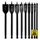 JNB Pro Spade Drill Bit Set  Sizes 14 516 38 12 916 58 34 78 and 1 Inch Spade Drill Bit  Quick Change Hex  Paddle Bits Drill Set Tool Kit Woodworking Tools  9 Pieces Pack