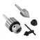 PSI Woodworking LACB1 Drill Chuck and Live Center Lathe Accessory 1MT Bundle 1 Morse Taper