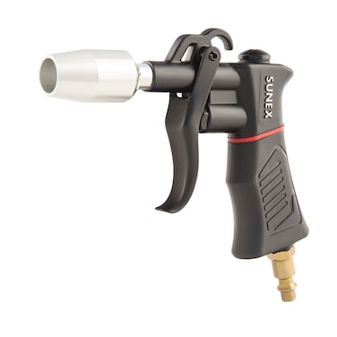 SUNEX SXBG01K Air Blow Gun Kit with Variable Trigger Adjustable Nozzle Venturi Tip 2 Rubber Tip Extensions