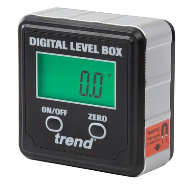 Trend Digital Level Box and Angle Finder Magnetic Base  LCD Display for Woodworking and Accurate TableMiter Saw Angle Setting Black DLB