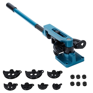 Heavy Duty Steel Metal Tube Bender for Easy and Fast Bending  Tube Cutter and 7 Sturdy Dies IncludedIdeal for Repair Shops 38 to 1 Manual Tube Bender 0180 Easy and Fast Bending