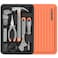 deli Tool Set Hand Tool Set Home Series Tool Kit DIY Set Tool Household Cute Tool with Adjustable Wrench Screwdriver Hammer Plier Gift Package for Everyday Home Manitance 34 PCS