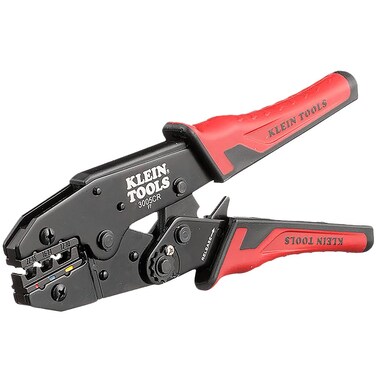 Klein Tools Crimper Tool Ratcheting Insulated Terminal Wire Crimper for 10 to 22 AWG Wire and Copper Cable 3005CR