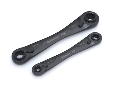 Crescent X6 CX6DBS2 4in1 Double Box Ratcheting Wrench Set SAE Black 2Piece
