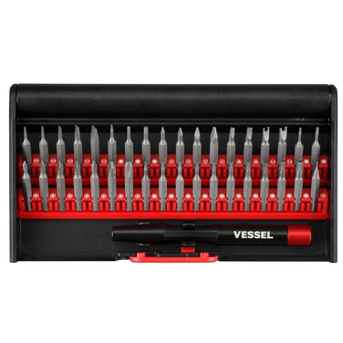 Vessel 9836 Precision Replacement Screwdriver Bit Set of 36 Clocks Glasses Camera Smartphone Tablet Game Console Pin Removal