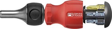 PB Swiss Tools PB8453 R30 Insider Stubby Ratchet  Pocket Tool with bit magazine and 6 PrecisionBits C6  Swiss Made