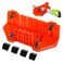 DNA MOTORING 1pc and 8 clamps Miter Saw Box Plastic Clamping Mitre Block Pruning Saw Wood Cutting Angles Hand Saw Hardware Tool with Clamp for Woodworker Carver CarpenterTOOLS00597