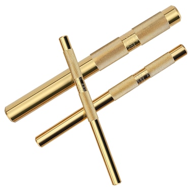 Slother 61360 3 Pc Knurled Brass Drift Punch Set 25077 34 Inch 25076 12 Inch 25075 38 Inch Drift Punch Gold
