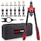 RZX 14 Rivet Nut Tool Hand Riveter Gun Blind Rivet nut Insert rivnut Rivet Setter Kit with M3 M4 M5 M6 M8 M10 Metric 6 Mandrels and 60pcs Rivnuts LaborSaving Design with Rugged Carrying Case