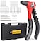G GIANTISAN Rivet Gun Pop Rivet Tool Kit with 200 Rivets and 4 Drill Bits Manual Hand Riveter Kit with Rugged Carrying Case