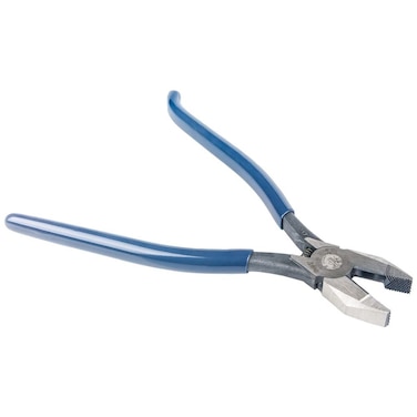 Klein Tools D2017CSTLFT Ironworker Side Cutting Pliers to Twist and Cut Rebar Tie Wire Left Handed and Spring Loaded 9Inch Blue